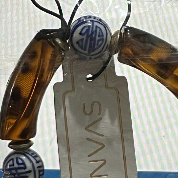 Joon Leopard Print Oriental Beaded Bracelet    NEW - Picture 2 of 3